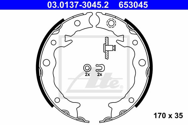 Sada brzd. čeľustí parkov. brzdy CONTINENTAL TEVES (ATE) (03.0137-3045.2)