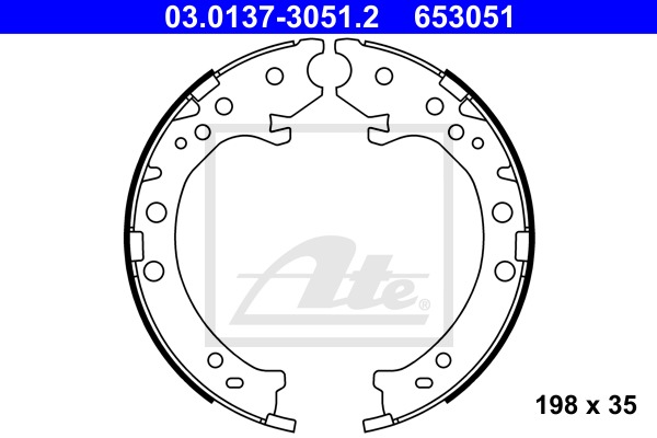 Sada brzd. čeľustí parkov. brzdy CONTINENTAL TEVES (ATE) (03.0137-3051.2)