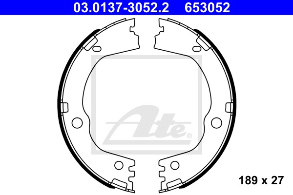 Sada brzd. čeľustí parkov. brzdy CONTINENTAL TEVES (ATE) (03.0137-3052.2)