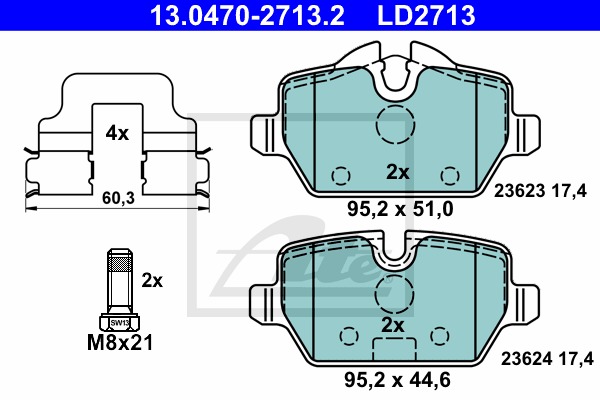 ATE Ceramic CONTINENTAL TEVES (ATE) (13.0470-2713.2)