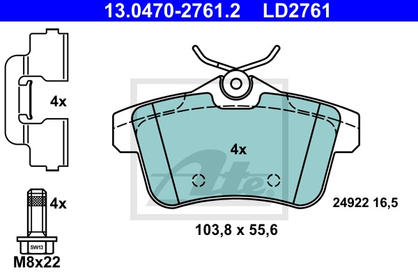 ATE Ceramic CONTINENTAL TEVES (ATE) (13.0470-2761.2)