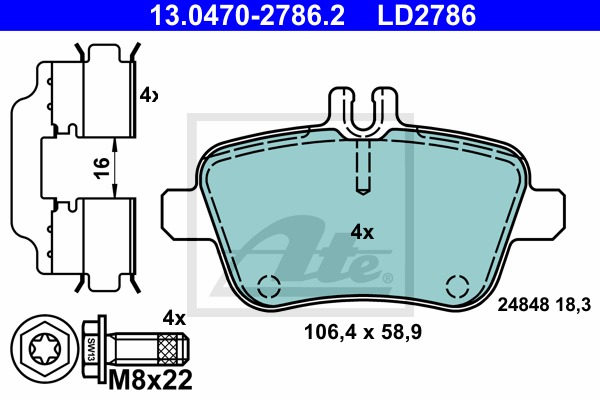 ATE Ceramic CONTINENTAL TEVES (ATE) (13.0470-2786.2)