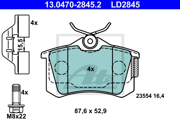 ATE Ceramic CONTINENTAL TEVES (ATE) (13.0470-2845.2)