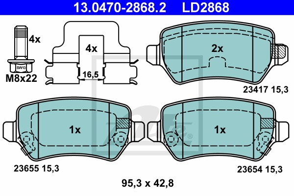 ATE Ceramic CONTINENTAL TEVES (ATE) (13.0470-2868.2)