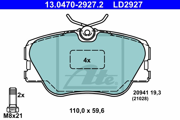 ATE Ceramic CONTINENTAL TEVES (ATE) (13.0470-2927.2)