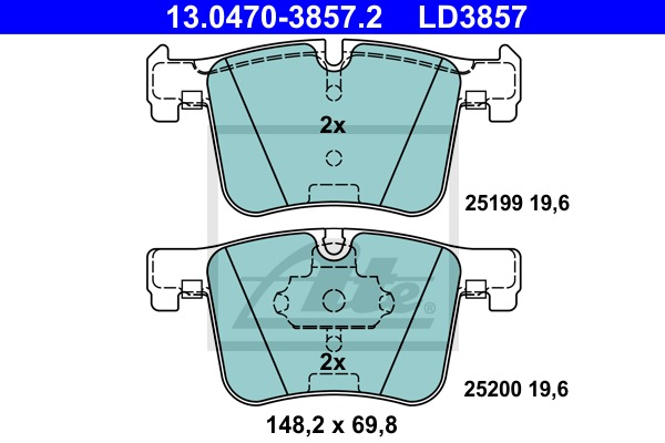 ATE Ceramic CONTINENTAL TEVES (ATE) (13.0470-3857.2)