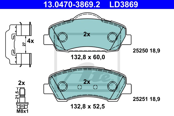 ATE Ceramic CONTINENTAL TEVES (ATE) (13.0470-3869.2)