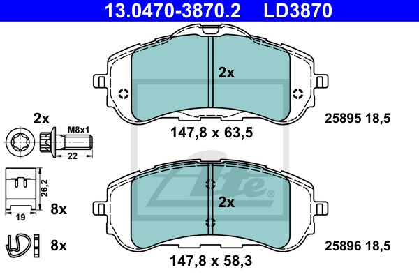 ATE Ceramic CONTINENTAL TEVES (ATE) (13.0470-3870.2)