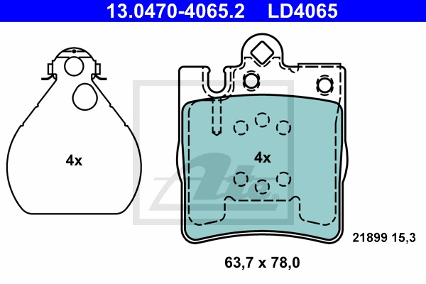 ATE Ceramic CONTINENTAL TEVES (ATE) (13.0470-4065.2)