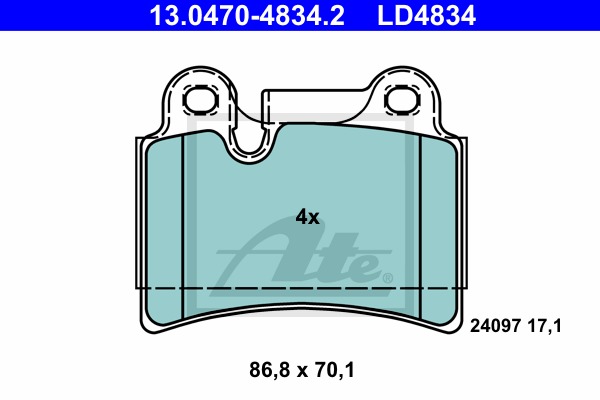 ATE Ceramic CONTINENTAL TEVES (ATE) (13.0470-4834.2)