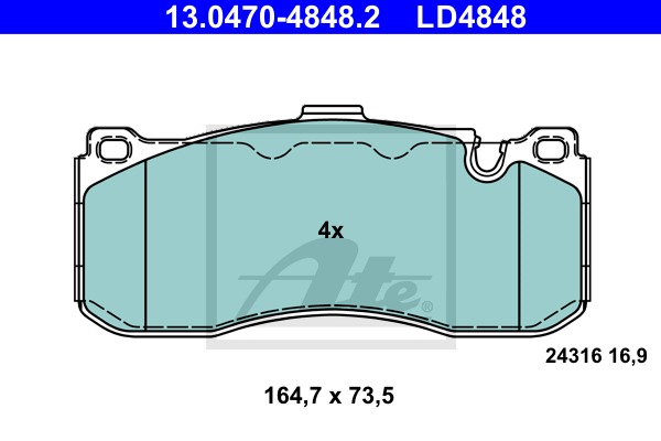 ATE Ceramic CONTINENTAL TEVES (ATE) (13.0470-4848.2)