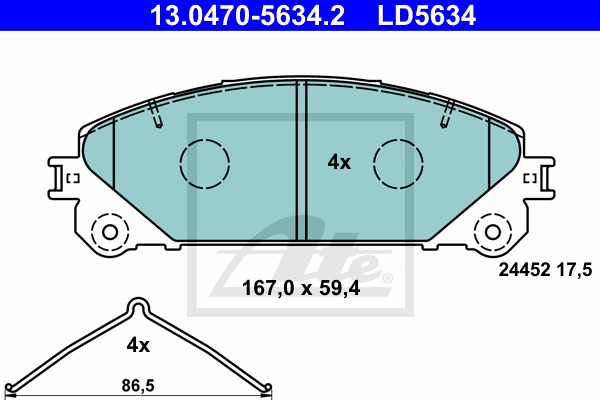 ATE Ceramic CONTINENTAL TEVES (ATE) (13.0470-5634.2)