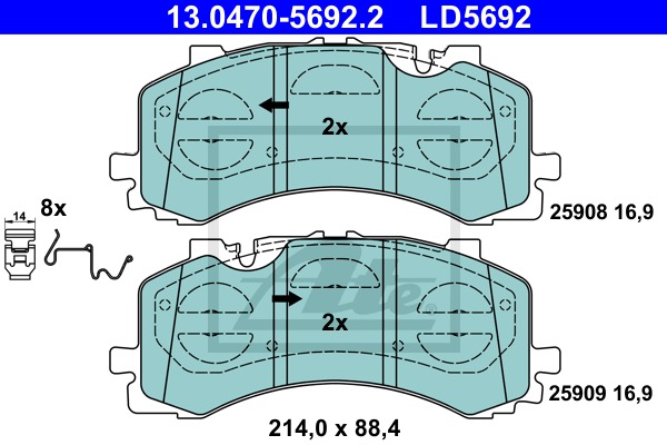 ATE Ceramic CONTINENTAL TEVES (ATE) (13.0470-5692.2)