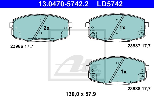 ATE Ceramic CONTINENTAL TEVES (ATE) (13.0470-5742.2)