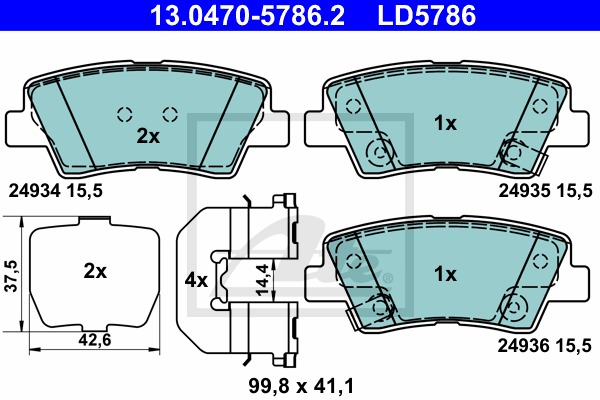 ATE Ceramic CONTINENTAL TEVES (ATE) (13.0470-5786.2)