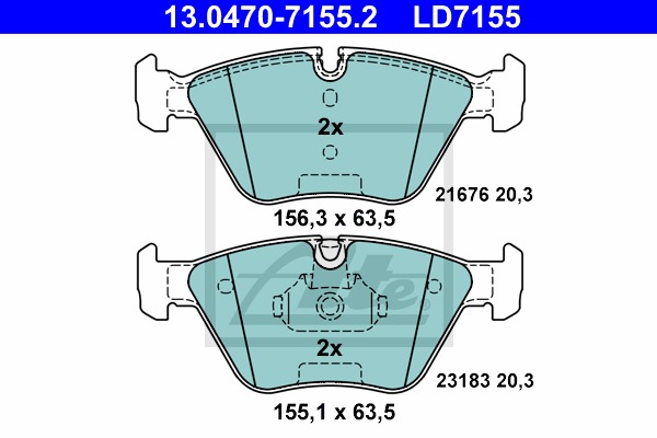 ATE Ceramic CONTINENTAL TEVES (ATE) (13.0470-7155.2)