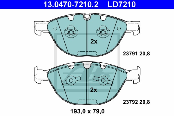 ATE Ceramic CONTINENTAL TEVES (ATE) (13.0470-7210.2)