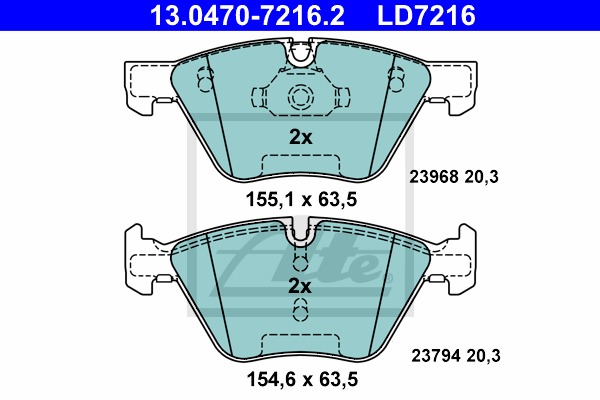 ATE Ceramic CONTINENTAL TEVES (ATE) (13.0470-7216.2)