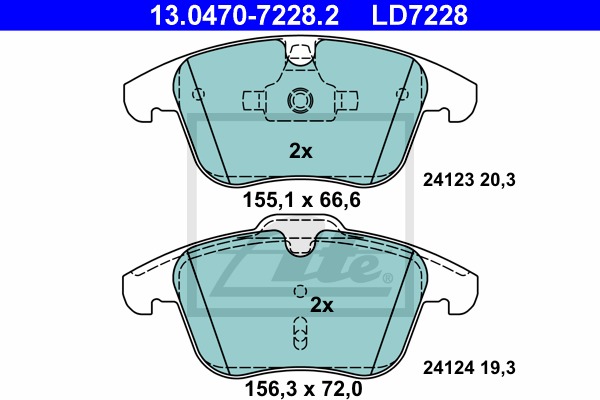 ATE Ceramic CONTINENTAL TEVES (ATE) (13.0470-7228.2)