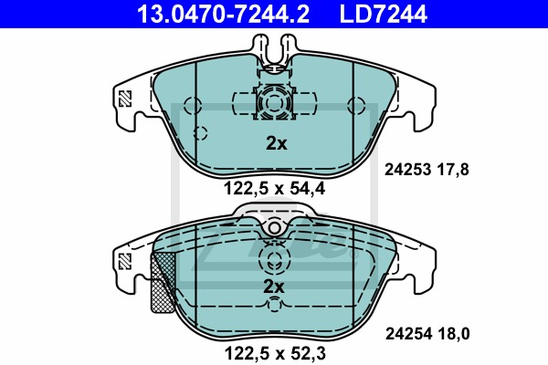 ATE Ceramic CONTINENTAL TEVES (ATE) (13.0470-7244.2)