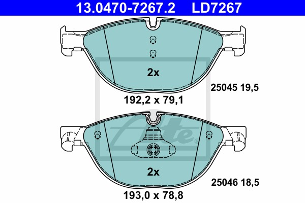 ATE Ceramic CONTINENTAL TEVES (ATE) (13.0470-7267.2)