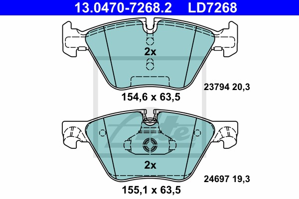 ATE Ceramic CONTINENTAL TEVES (ATE) (13.0470-7268.2)