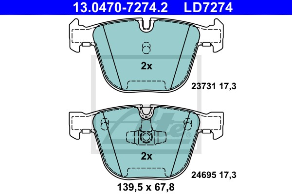 ATE Ceramic CONTINENTAL TEVES (ATE) (13.0470-7274.2)