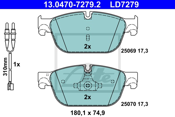 ATE Ceramic CONTINENTAL TEVES (ATE) (13.0470-7279.2)