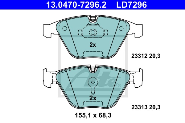 ATE Ceramic CONTINENTAL TEVES (ATE) (13.0470-7296.2)