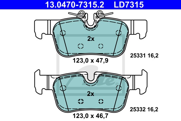 ATE Ceramic CONTINENTAL TEVES (ATE) (13.0470-7315.2)