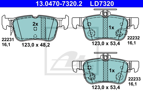 ATE Ceramic CONTINENTAL TEVES (ATE) (13.0470-7320.2)