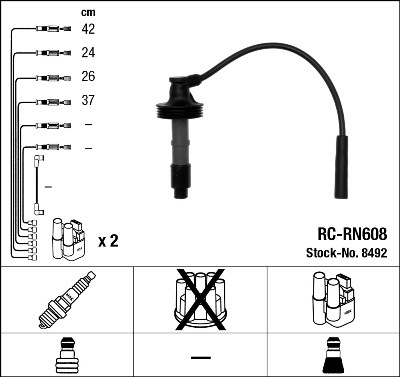 Sada zapaľovacích káblov NGK (8492)