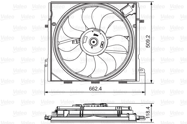 Ventilátor chladenia motora Valeo Service (696873)