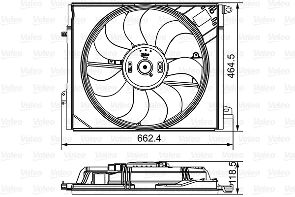 Ventilátor chladenia motora Valeo Service (696881)