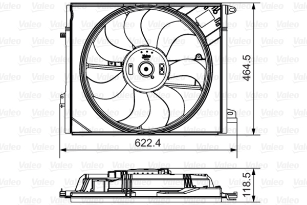 Ventilátor chladenia motora Valeo Service (696882)