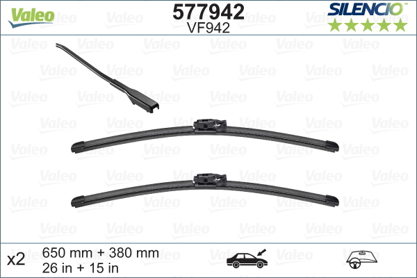 SILENCIO FLAT BLADE SET Valeo Service (577942)