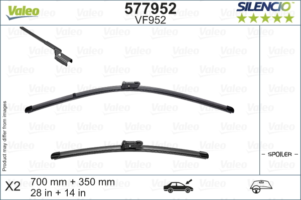 SILENCIO FLAT BLADE SET Valeo Service (577952)