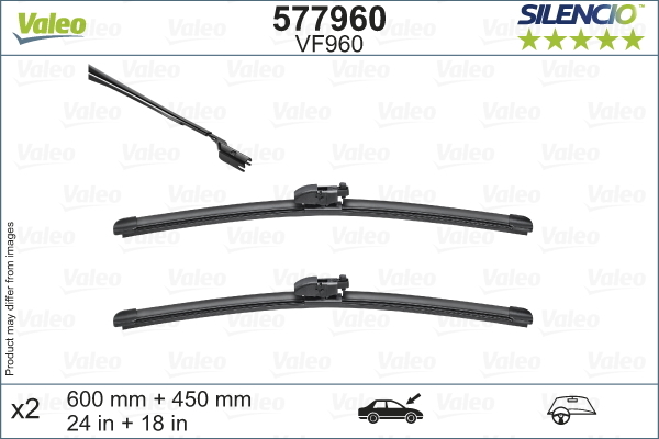 SILENCIO FLAT BLADE SET Valeo Service (577960)