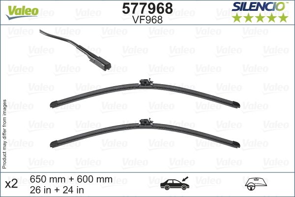 SILENCIO FLAT BLADE SET Valeo Service (577968)