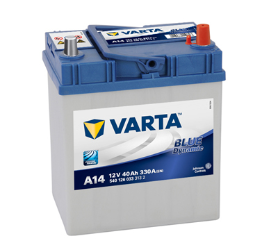 Autobaterie VARTA BLUE Dynamic 40Ah, 330A, 12V, A14, 540126033 (5401260333132)