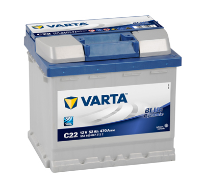 Autobatéria VARTA BLUE Dynamic 52Ah, 470A, 12V, C22, 552400047 (5524000473132)