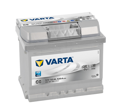 Autobaterie VARTA SILVER Dynamic 52Ah, 520A, 12V, C6, 552401052 (5524010523162)