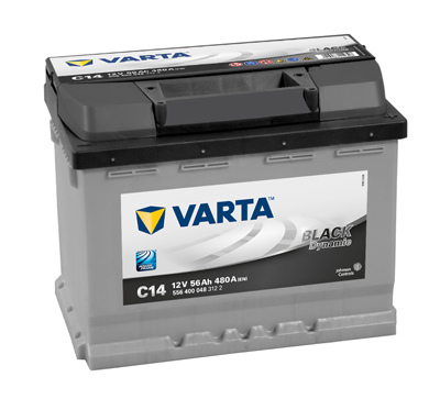 Autobaterie VARTA BLACK Dynamic 56Ah, 480A, 12V, C14, 556400048 (5564000483122)