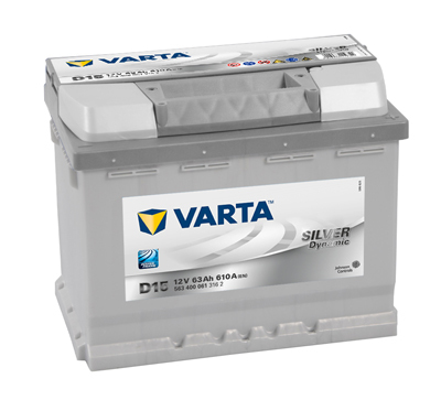 Autobaterie VARTA SILVER Dynamic 63Ah, 610A, 12V, D15, 563400061 (5634000613162)