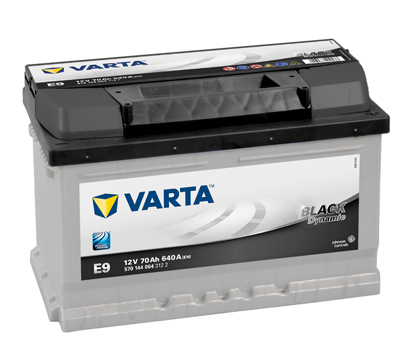 Autobaterie VARTA BLACK Dynamic 70Ah, 640A, 12V, E9, 570144064 (5701440643122)