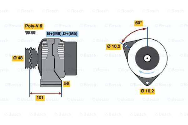 Alternátor BOSCH (0 986 039 740)