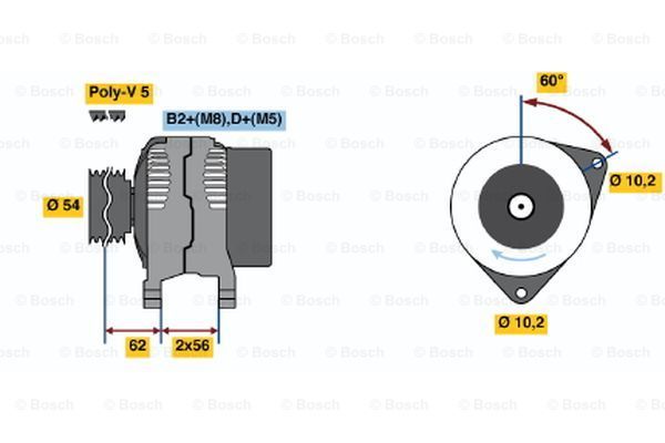 Alternátor BOSCH (0 986 041 240)