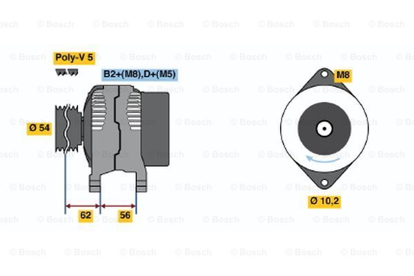 Alternátor BOSCH (0 986 042 740)