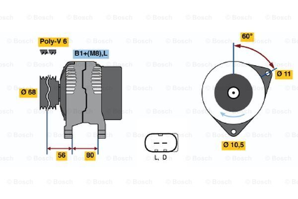 Alternátor BOSCH (0 986 042 820)