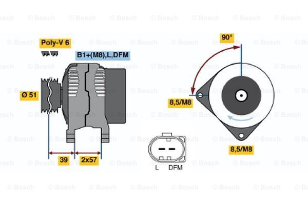 Alternátor BOSCH (0 986 045 320)